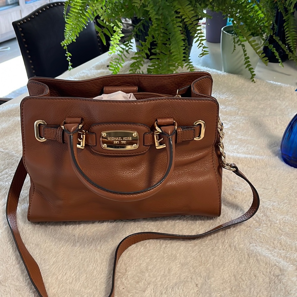 Used Vintage Michael Kors brown shoulder bag or hand bag.